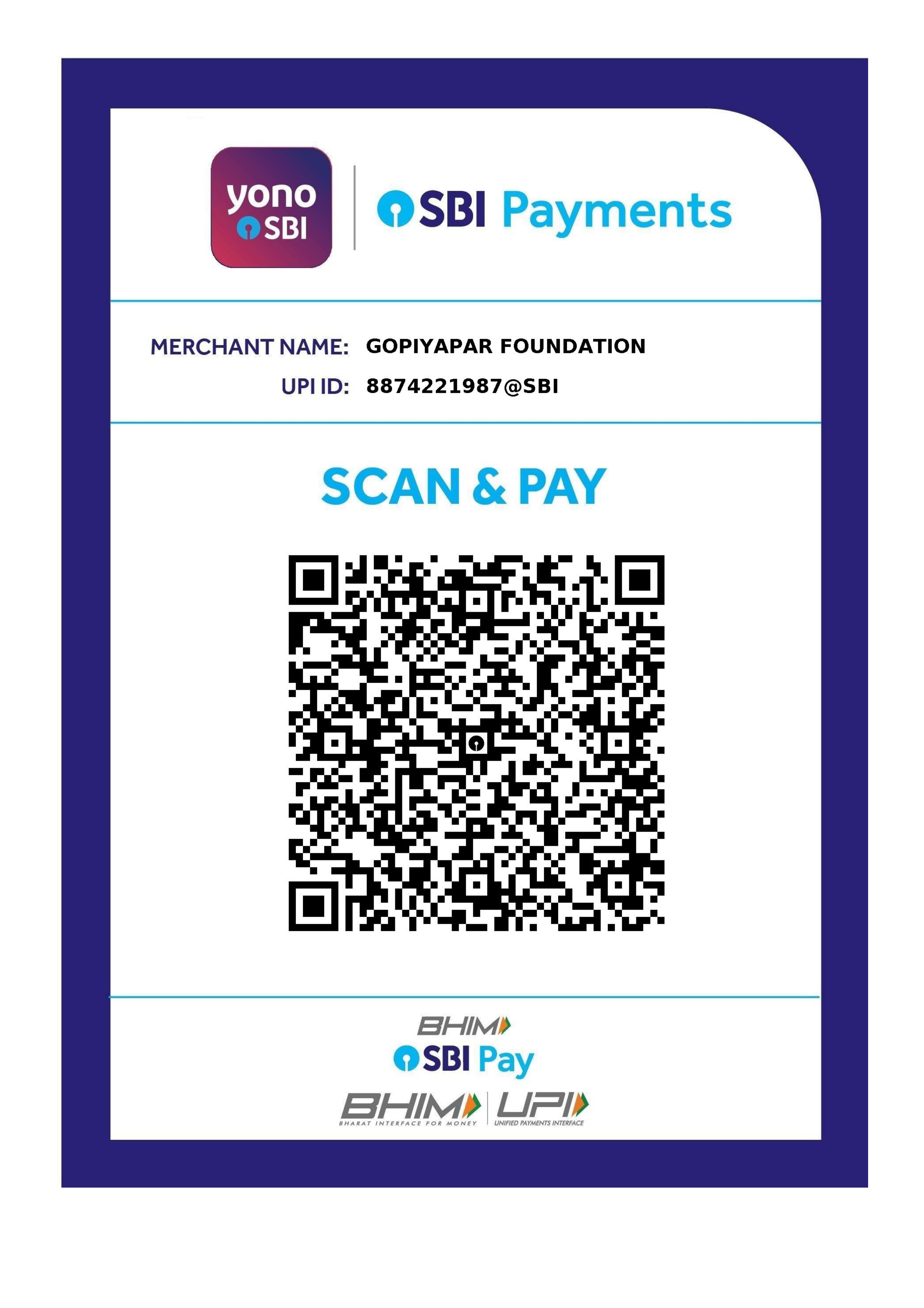 Gopiyapar Foundation Donation QR Code